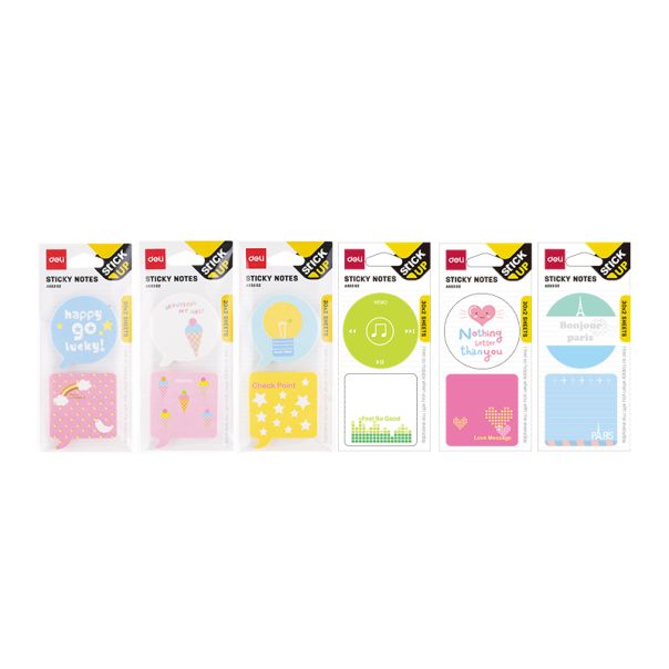 DELI Stiker blok, razni oblici, neon boje EA55302 - 831861