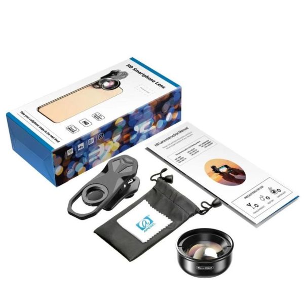 Objektiv za mobilni telefon/tablet univerzalni 100mm 4k Macro crni - 223303