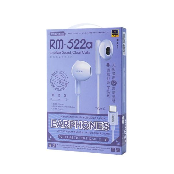 REMAX Slušalice za telefon RM-522a Type-C, bela - 6954851205883