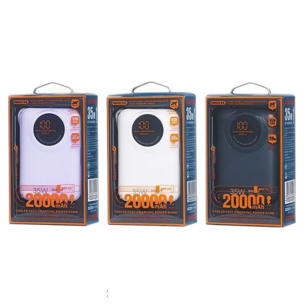 REMAX Power Bank RPP-73, 35W, 20000mAh, bela - 6954851212201