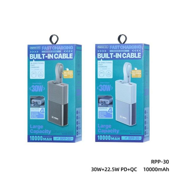 REMAX Power Bank RPP-30 30W+22.5W, 10000mAh, crna/siva - 6954851212850