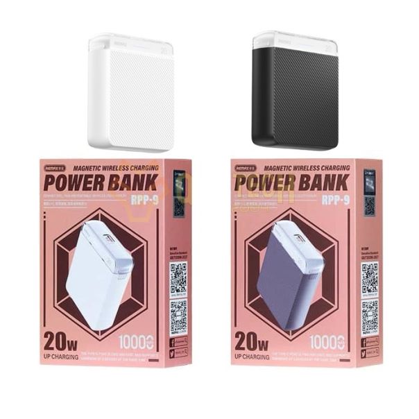 REMAX Power Bank RPP-9W, 20W Magnetic Wireless, 10000mAh, bela - 6954851217039