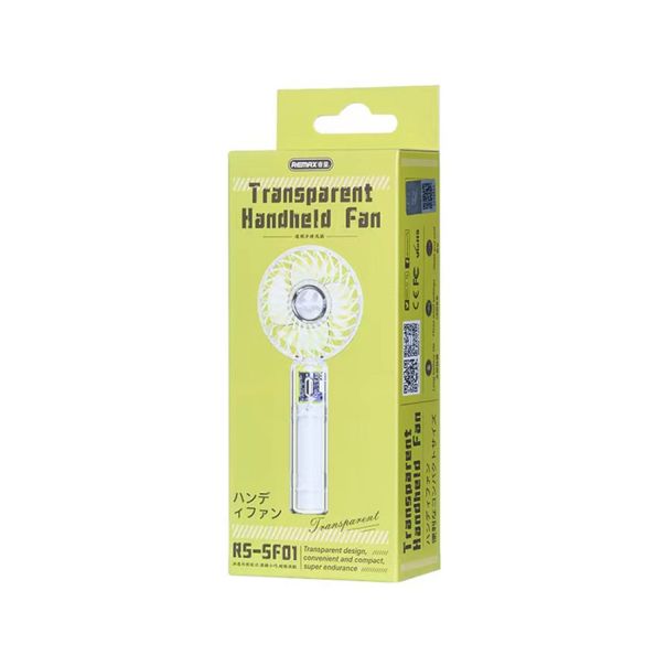 REMAX Ručni ventilator RS-SF01, Transparent - 6954851218555