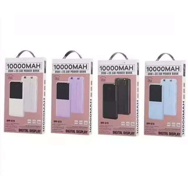 REMAX Power Bank RPP-679, 20W+QC 22.5W, 10000mAh, crna - 6954851235873
