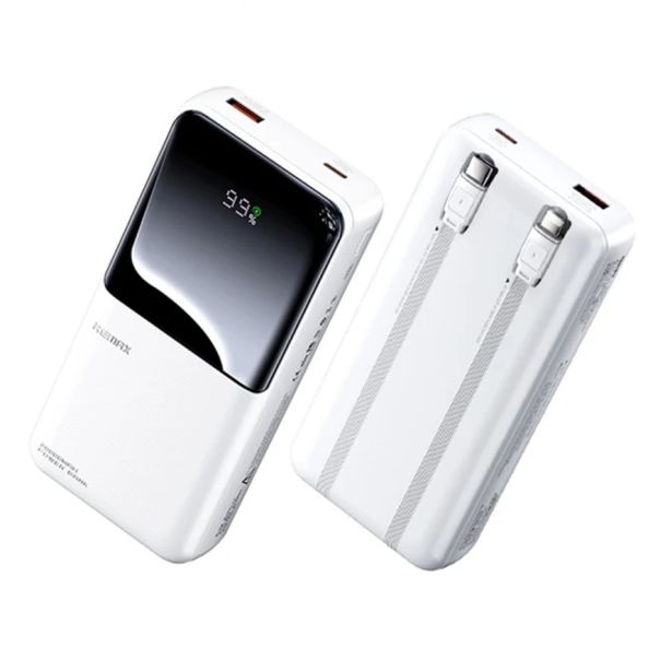 REMAX Power Bank RPP-680, 20W+QC 22.5W, 20000mAh, bela - 6954851236023