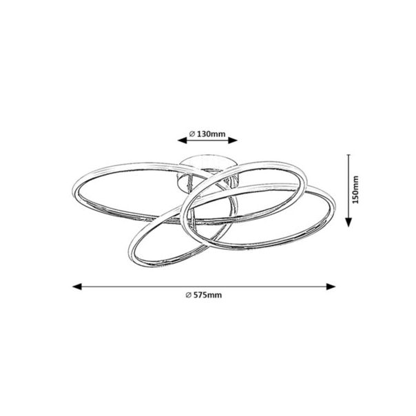 Rabalux Plafonjera Piero LED 30W hrom (6955) - 6955-1