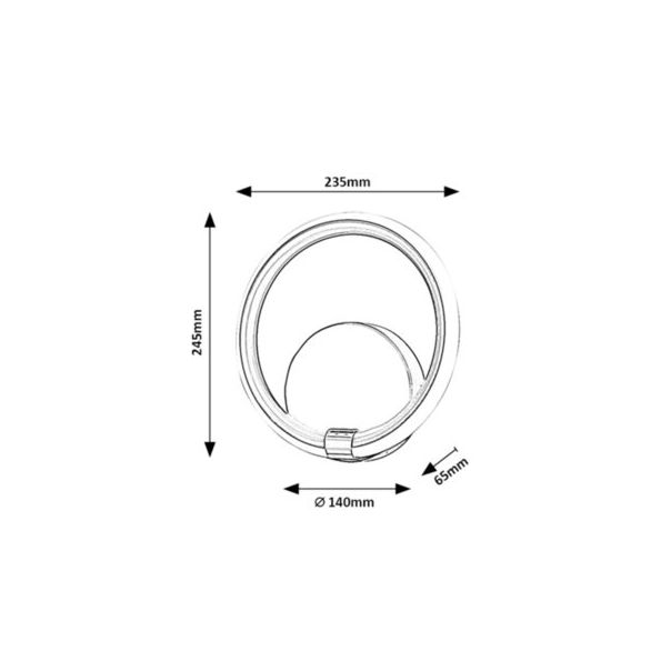 Rabalux Zidna lampa Willow LED 12W mat crno (6969) - 6969