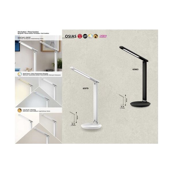 Rabalux Stona lampa Osias LED 9W bela (6979) - 6979