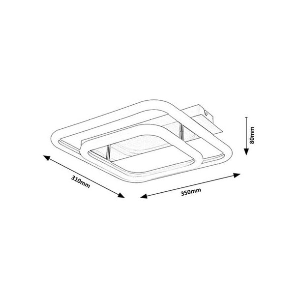 Rabalux Plafonjera Fandral LED 33W brušeni hrom (6996) - 6996