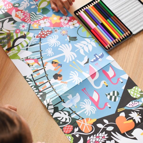 POPPIK Poster za bojenje: Tropska džungla - COL001