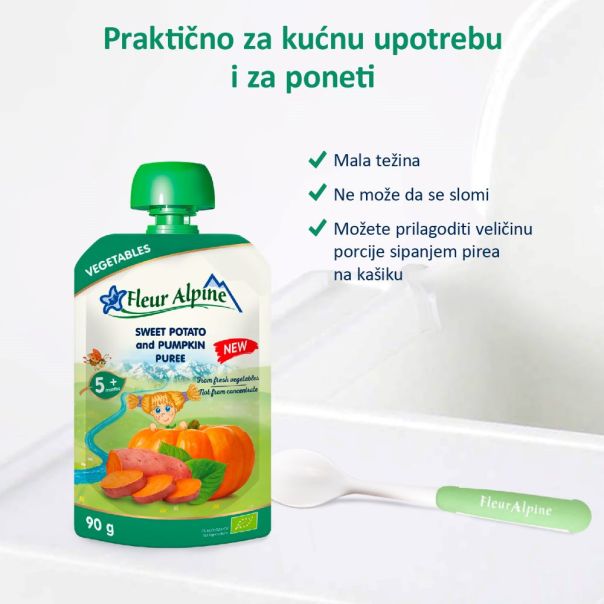 Fleur Alpine organski pire sa slatkim krompirom i bundevom 5+, 90gr - 000400