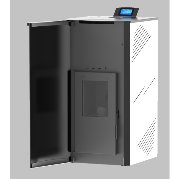 MARELI Kamin na pelet ONYX FULL GLASS 24 (3kW + 21kW) bela - EP3013712