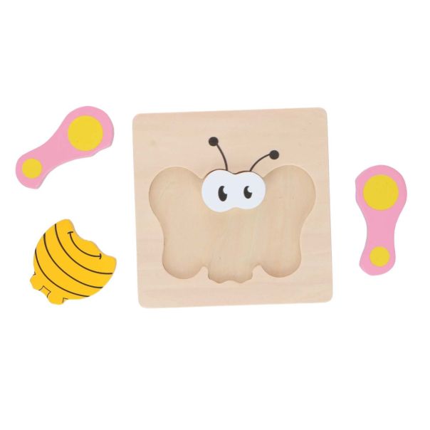 MARIONETTE WOODEN TOYS Drvena puzzle slagalica sa životinjama 14 × 14 cm - EP3150996