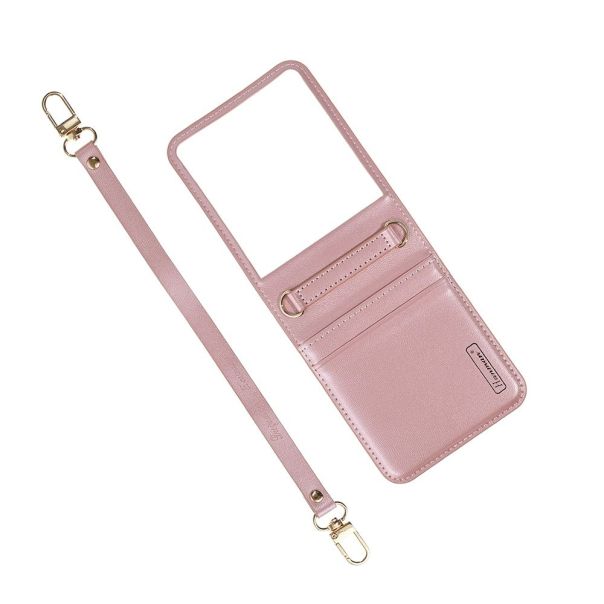 HANMAN Maska za Samsung F776B Galaxy Z Flip 8 roze Canvas ORG - EP3186649
