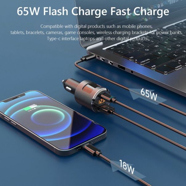 Auto punjac SC01 Super Charger PD 65W/USB 18W - 97863-1