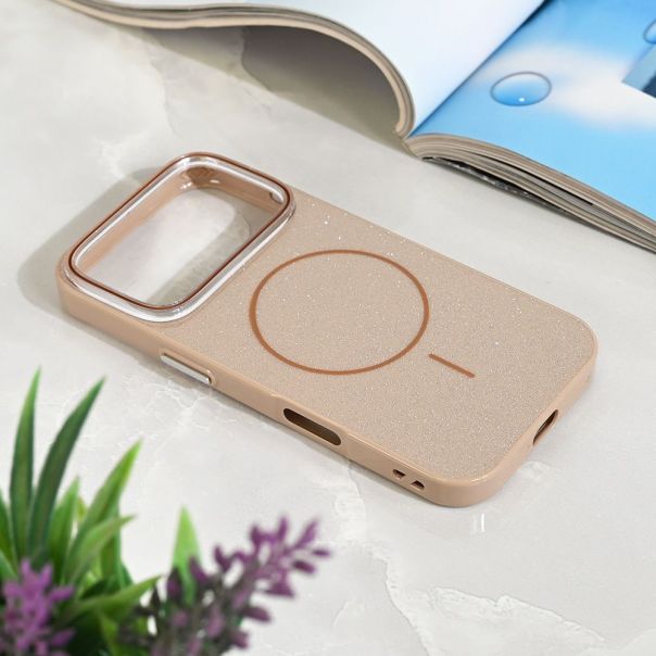 Maska za iPhone 17 Pro 6.3 Magsafe Sparkle Dust zlatna - 222937