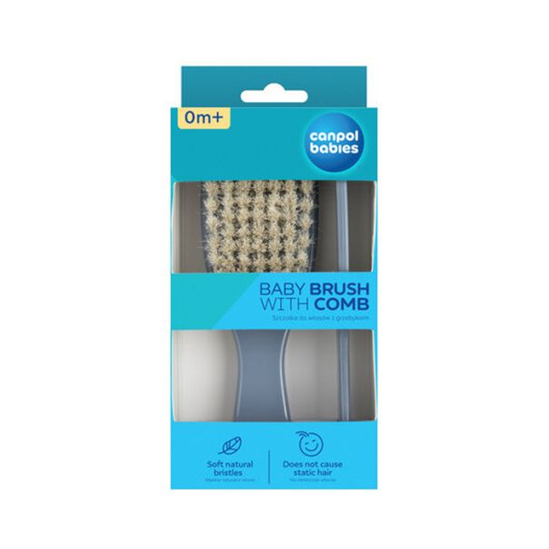 CANPOL BABIES CESALJ I CETKA NATURAL BRISTLES 7/406 GOLD  BLUE - EP3083378