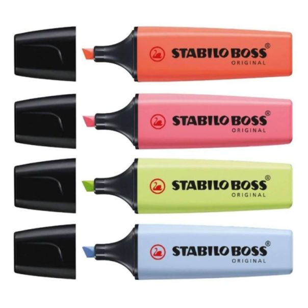 STABILO Tekst markeri Boss Pastel, set 1/4 - 70-4-3