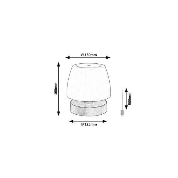 Rabalux Stona lampa Odera LED 3W crna (7040) - 7040-1-1
