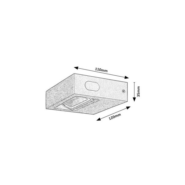 Rabalux Spoljna zidna rasveta Ganges LED 7W mat crno (7052) - 7052