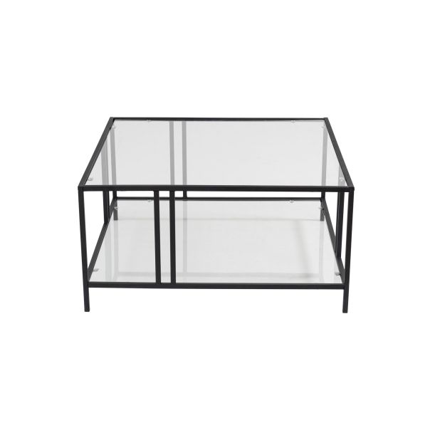 HANAH HOME Klub sto Uranus, crna/staklo - 706CLN1133