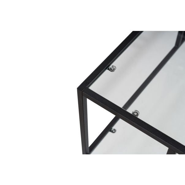 HANAH HOME Klub sto Uranus, crna/staklo - 706CLN1133