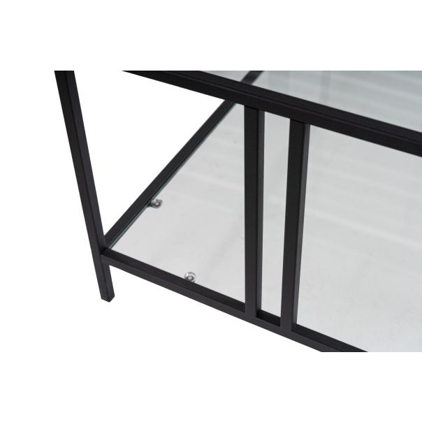 HANAH HOME Klub sto Uranus, crna/staklo - 706CLN1133