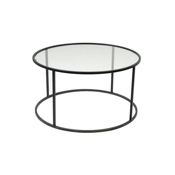 HANAH HOME Klub sto Berlin, crna/staklo - 706CLN1135