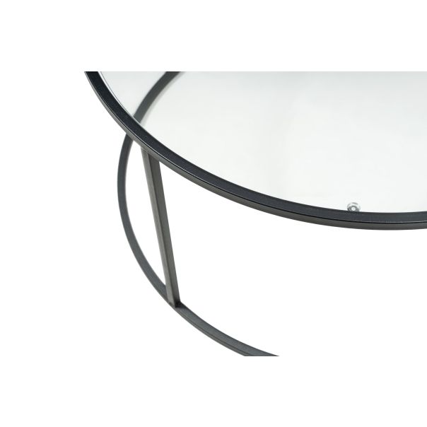 HANAH HOME Klub sto Berlin, crna/staklo - 706CLN1135