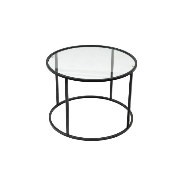 HANAH HOME Klub sto Berlin, crna/staklo - 706CLN1137
