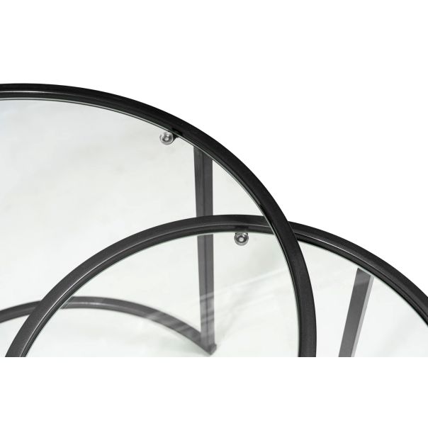 HANAH HOME Set klub stolova Belarus, crna - 706CLN1143