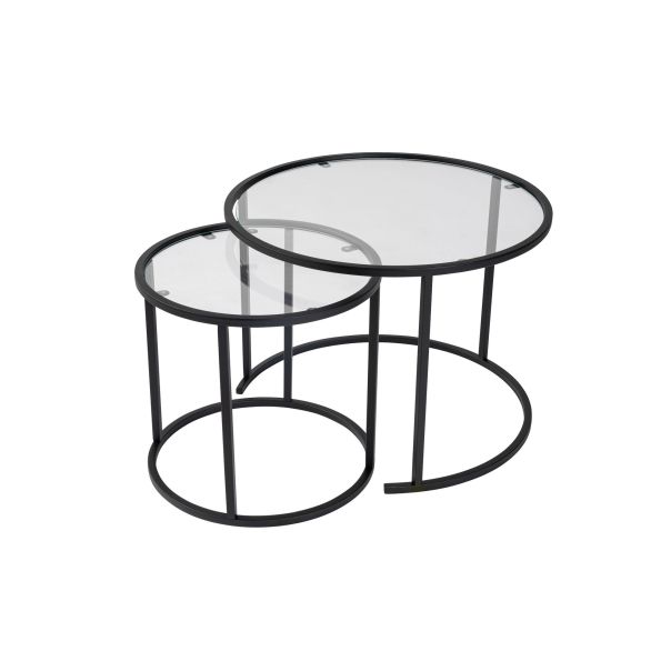 HANAH HOME Set klub stolova 60-42, crna/providna - EP3058036