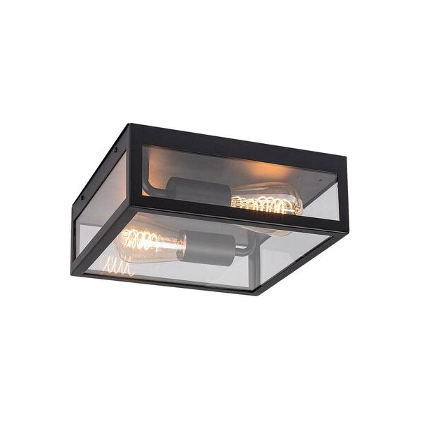 Rabalux Spoljna plafonska rasveta Zaton E27 2x MAX 60W mat crno (7070) - 7070-1