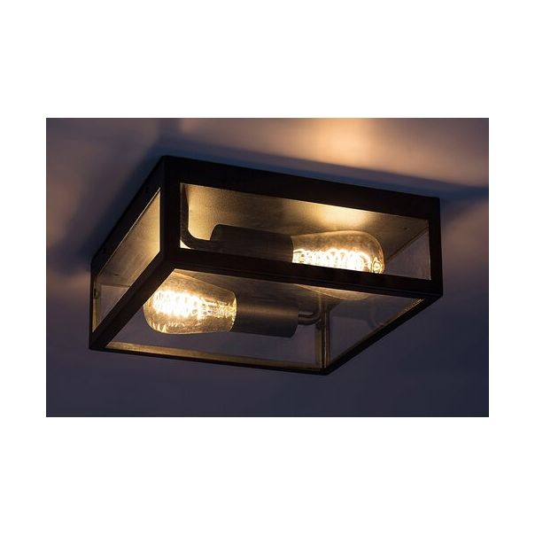 Rabalux Spoljna plafonska rasveta Zaton E27 2x MAX 60W mat crno (7070) - 7070-1