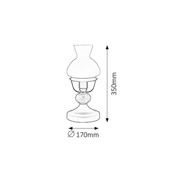 Rabalux Noćna svetla Petronel E27 1x MAX 60W mat crno (7072) - 7072