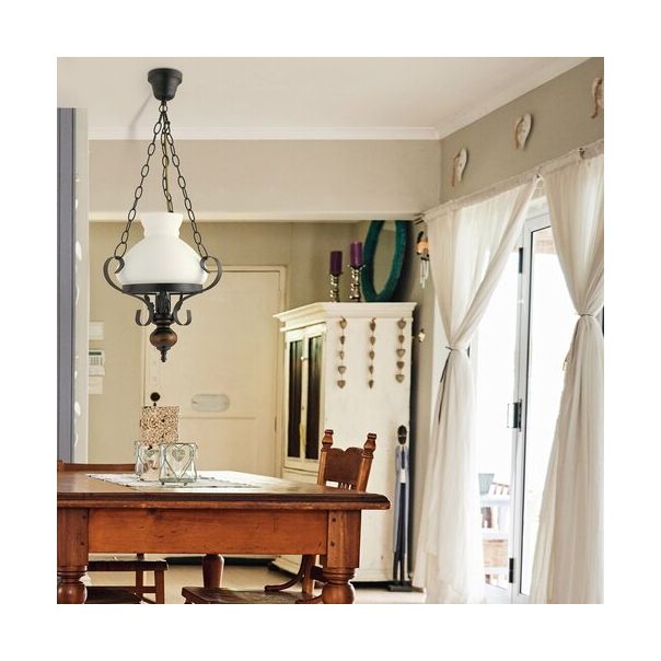 Rabalux Luster Petronel E27 1x MAX 60W mat crno (7076) - 7076