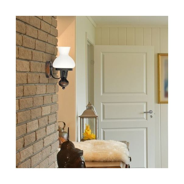 Rabalux Zidna lampa Petronel E27 1x MAX 60W mat crno (7077) - 7077