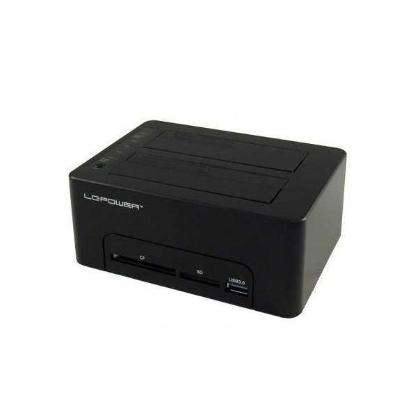 LC POWER HDD DOCKING, USB3.0, 2x HDD/SSD, Card reader + 1x USB3.0, LC-DOCK-U3-CR - 70771