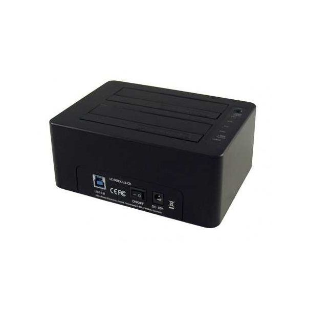 LC POWER HDD DOCKING, USB3.0, 2x HDD/SSD, Card reader + 1x USB3.0, LC-DOCK-U3-CR - 70771