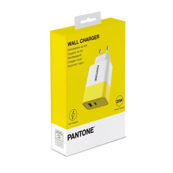 PANTONE Kućni punjač 20W, žuta - PT-PDAC02Y