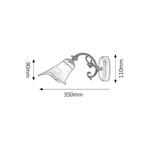 Rabalux Zidna lampa Rustic 3 E14 1x MAX 40W bronzana (7091) - 7091