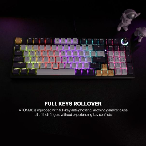 Tastatura Mehanicka Gaming Fantech MK890 RGB Atom MK96 SkyBlue (Rosie switch) - EP3094865