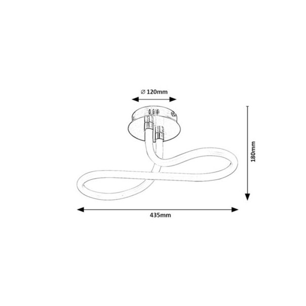 Rabalux Plafonjera Irelia LED 23W brušeni hrom (71008) - 71008-1