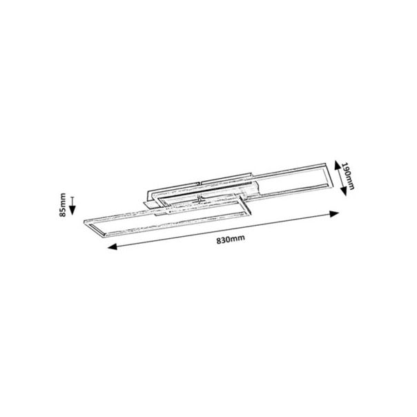 Rabalux Plafonjera Demetrius LED 40W srebrna strugani aluminijum (71012) - 71012-1