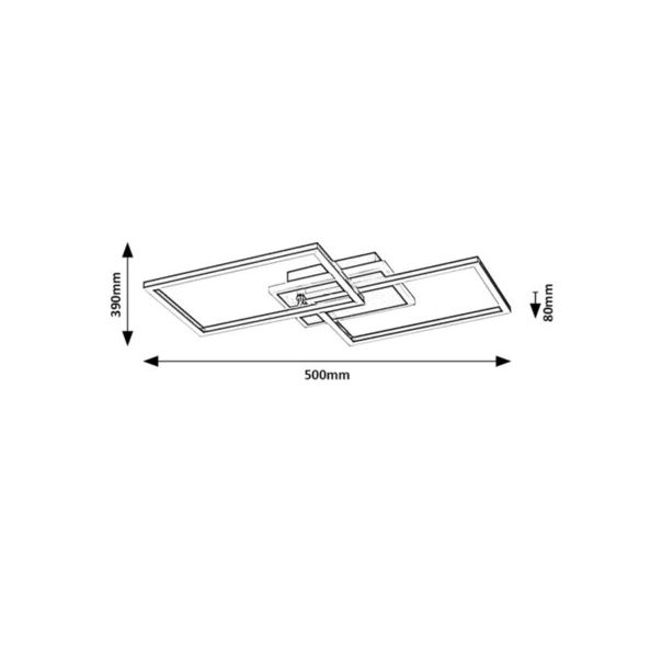 Rabalux Plafonjera Athelstan LED 40W srebrna strugani aluminijum (71014) - 71014