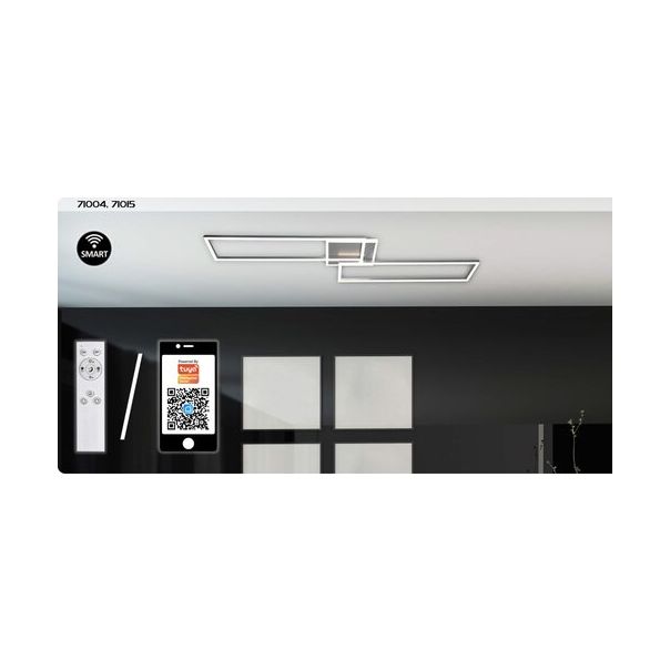 Rabalux Plafonjera Benedick LED 40W srebrna strugani aluminijum (71015) - 71015-1