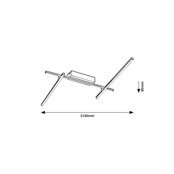 Rabalux Plafonjera Negan LED 24W srebrna (71019) - 71019