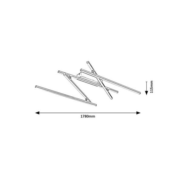 Rabalux Plafonjera Negan LED 40W srebrna (71020) - 71020