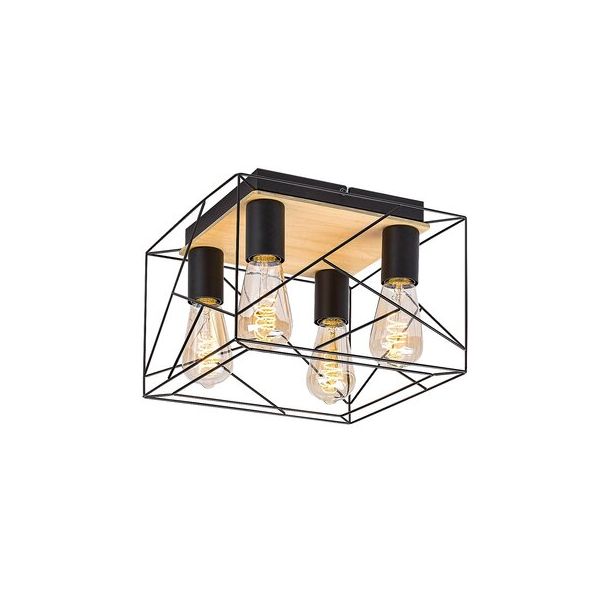 Rabalux Plafonjera Boire E27 4x MAX 40W crna (71024) - 71024-1