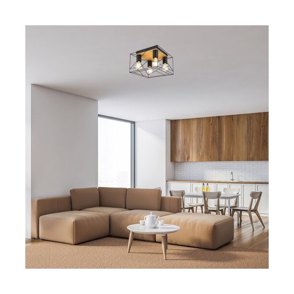 Rabalux Plafonjera Boire E27 4x MAX 40W crna (71024) - 71024-1